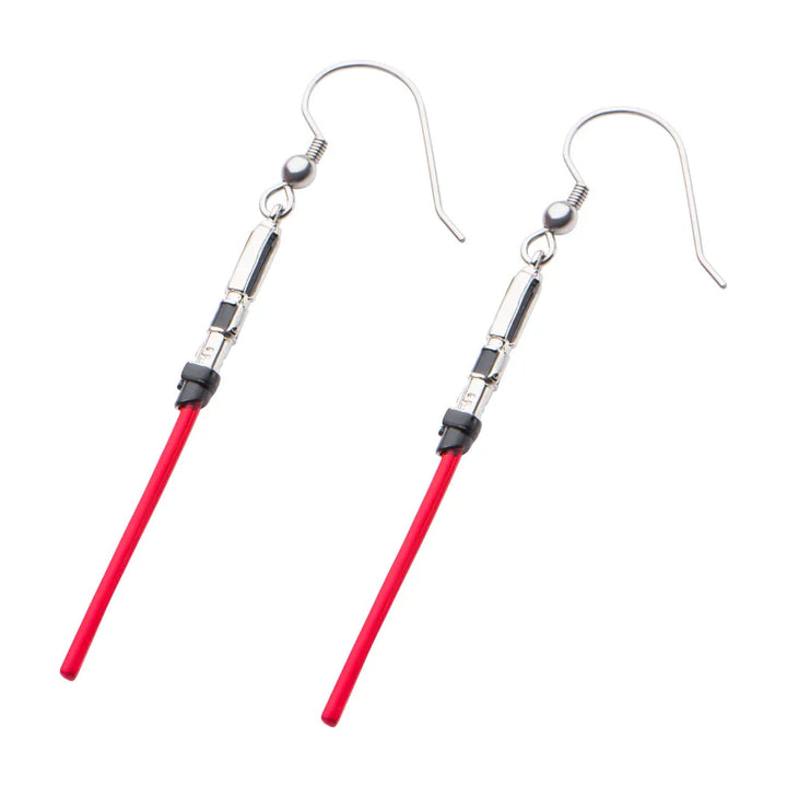 Star Wars Darth Vader Red Lightsaber Drop Earrings