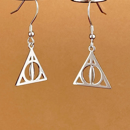 Deathly Hallows (Harry Potter) Sterling Silver Hook Earrings