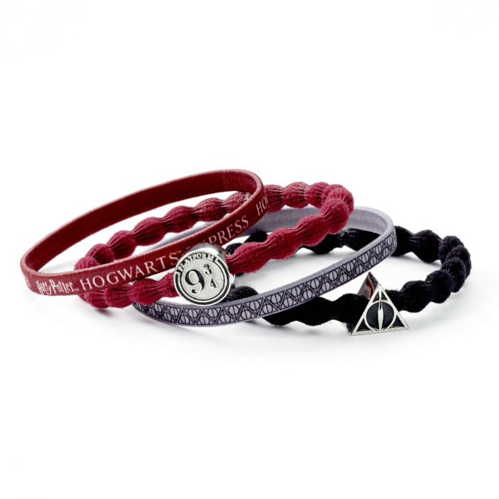 Deathly Hallows &amp; Hogwarts Express Harry Potter Elastic Hair Band Set of 4