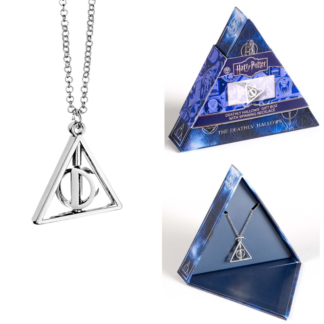 Harry Potter Deathly Hallows Spinning Necklace Gift Box