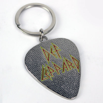 Def Leppard Pick Logo Metal Keychain