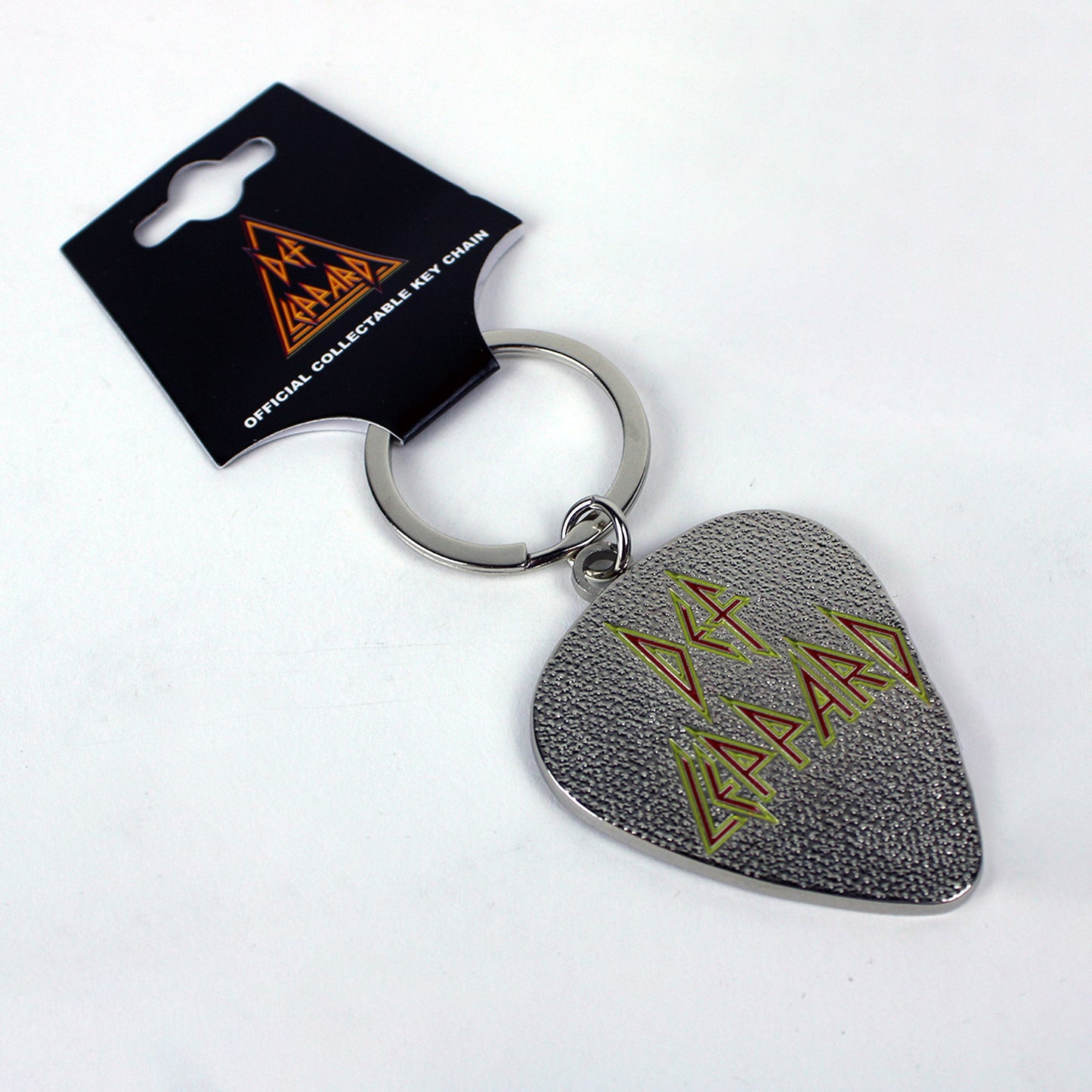 Def Leppard Pick Logo Metal Keychain