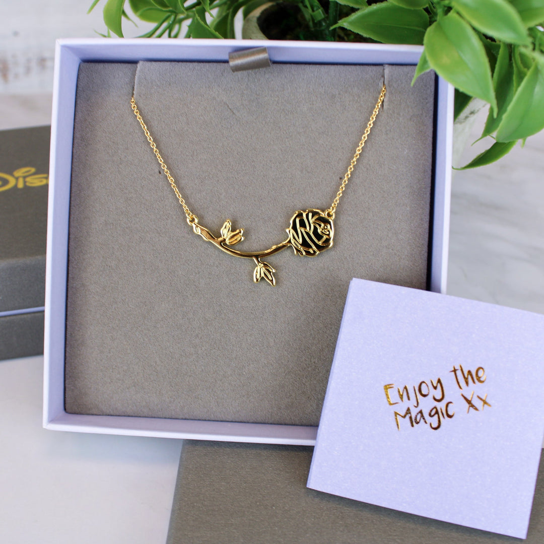 Beauty and the Beast Enchanted Rose Disney Couture Necklace