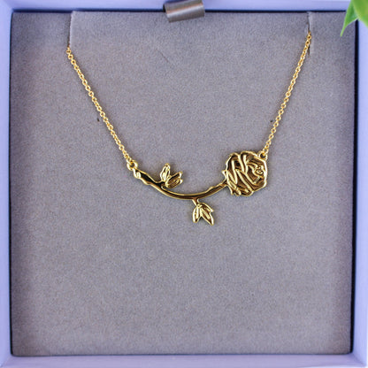 Beauty and the Beast Enchanted Rose Disney Couture Necklace