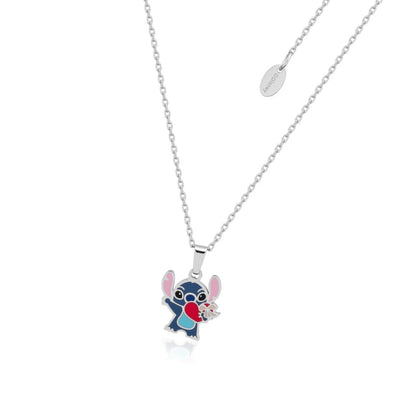 Disney Lilo & Stitch Heart Enamel Necklace