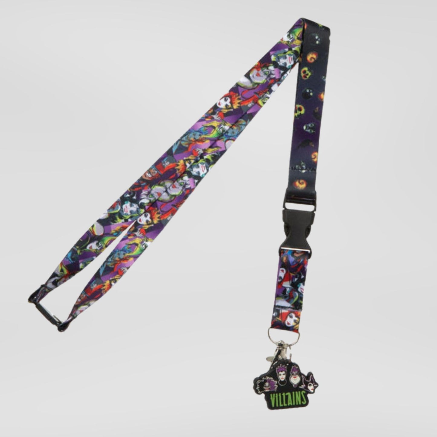Disney Villains AOP Rubber Charm Lanyard