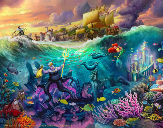 Disney Villains: The Little Mermaid: Ursula Thomas Kinkade Framed Art Print