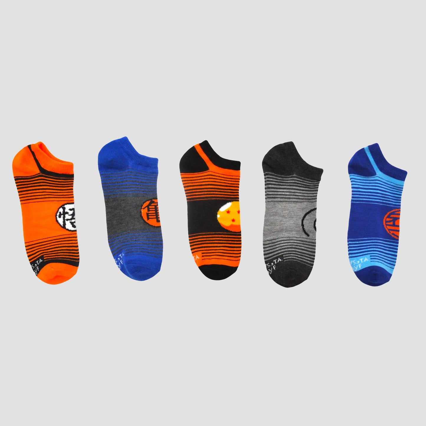 Dragon Ball Super Stripes 5-Pack Women's Ankle Socks