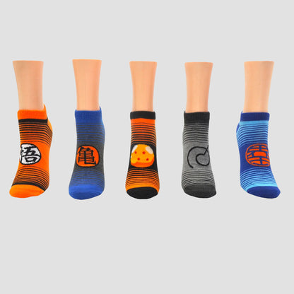 Dragon Ball Super Stripes 5-Pack Women's Ankle Socks