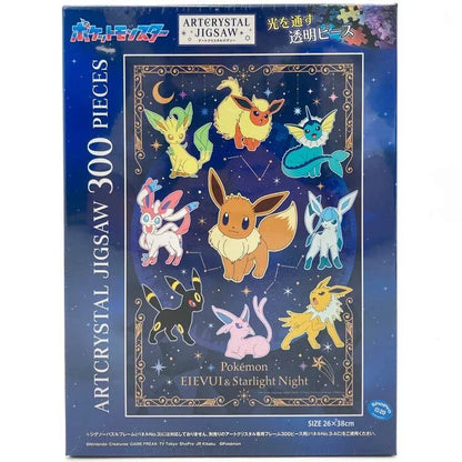 Eevee Friends in the Night Sky: Pokemon 300pc Artcrystal Translucent Jigsaw Puzzle