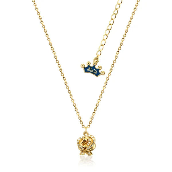 Crystal Enchanted Rose Necklace