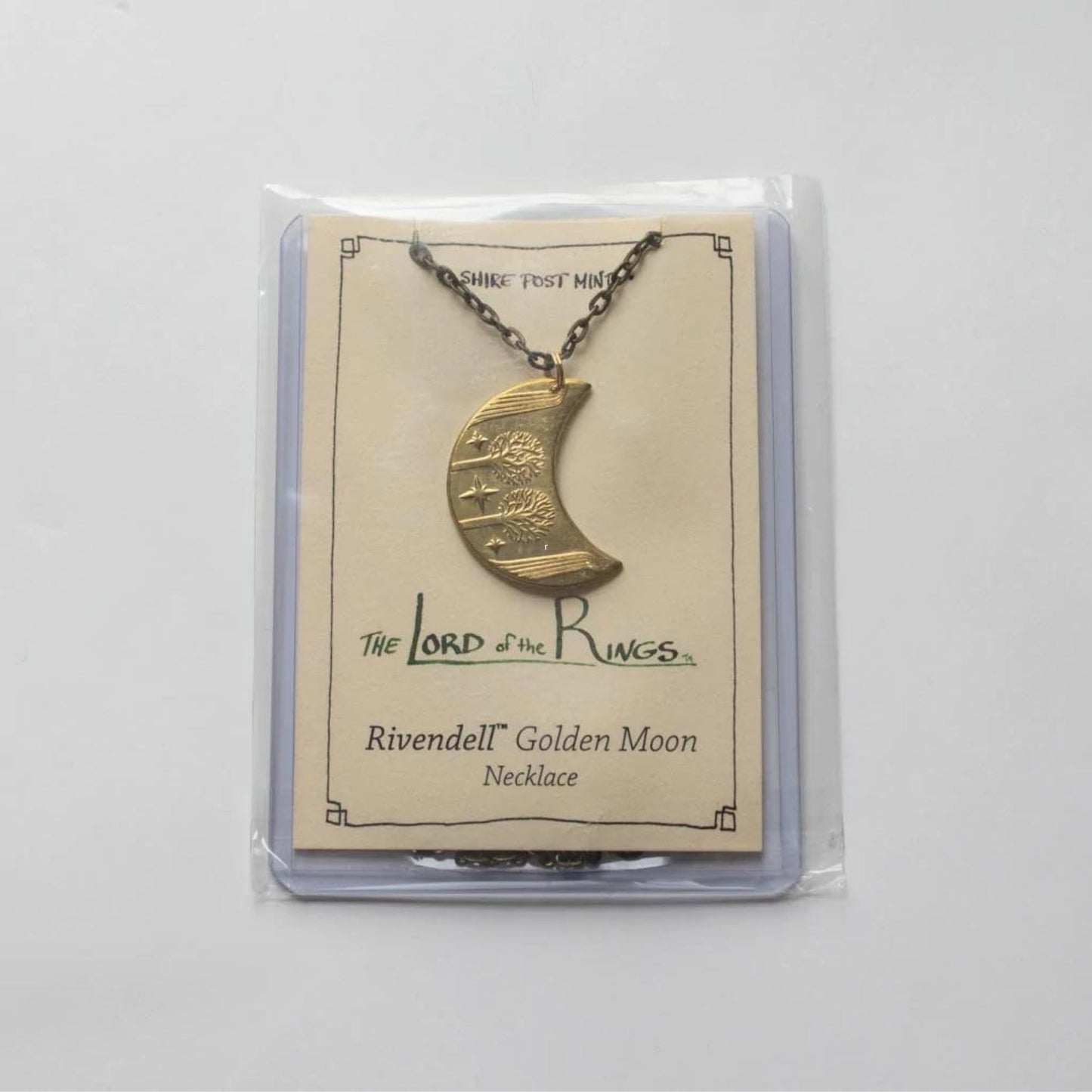 Golden Moon of Rivendell (Lord of the Rings) Elven Pendant Necklace