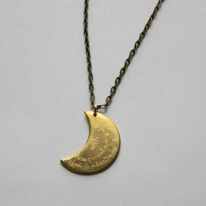 Golden Moon of Rivendell (Lord of the Rings) Elven Pendant Necklace