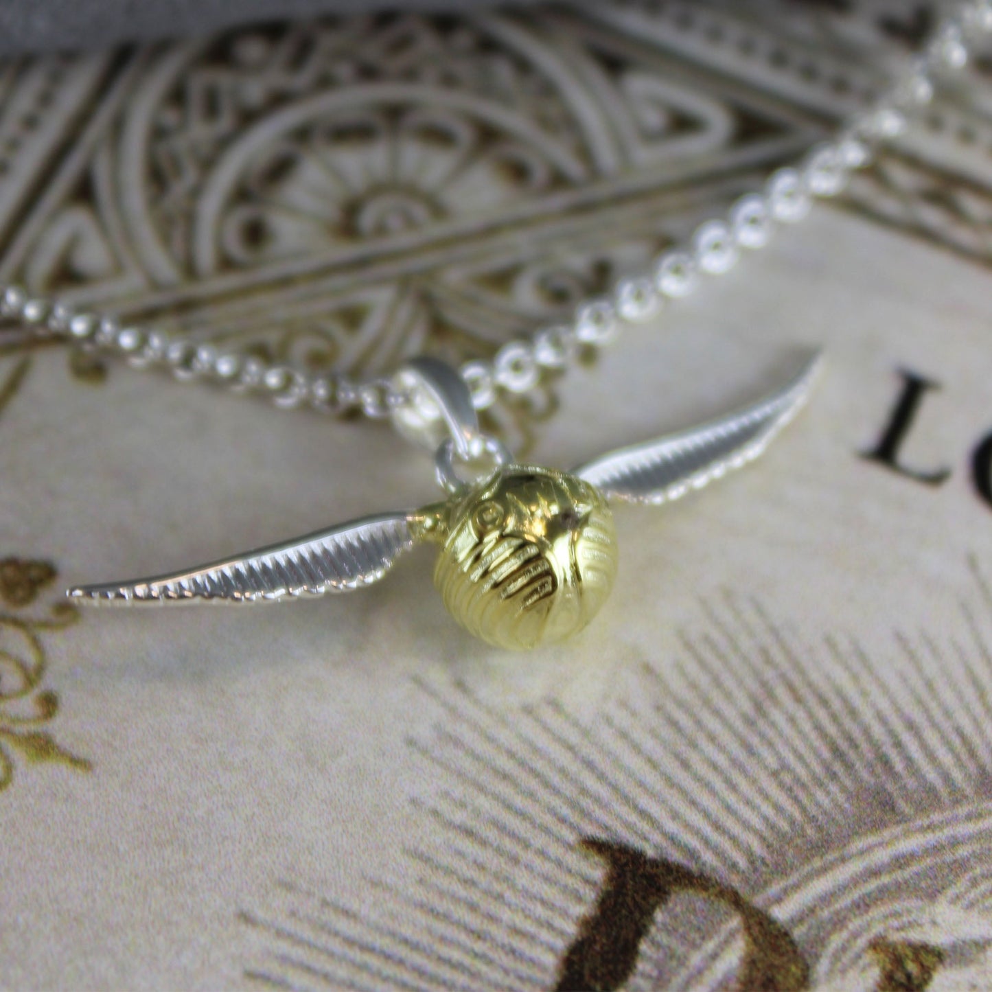 Golden Snitch (Harry Potter) Necklace in Sterling Silver