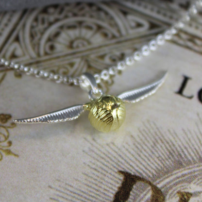 Golden Snitch (Harry Potter) Necklace in Sterling Silver