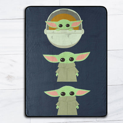 Star Wars Grogu Expressions Silky Soft Throw Blanket