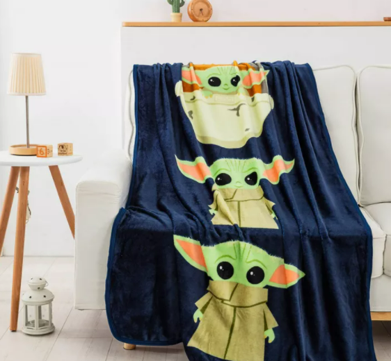 Star Wars Grogu Expressions Silky Soft Throw Blanket