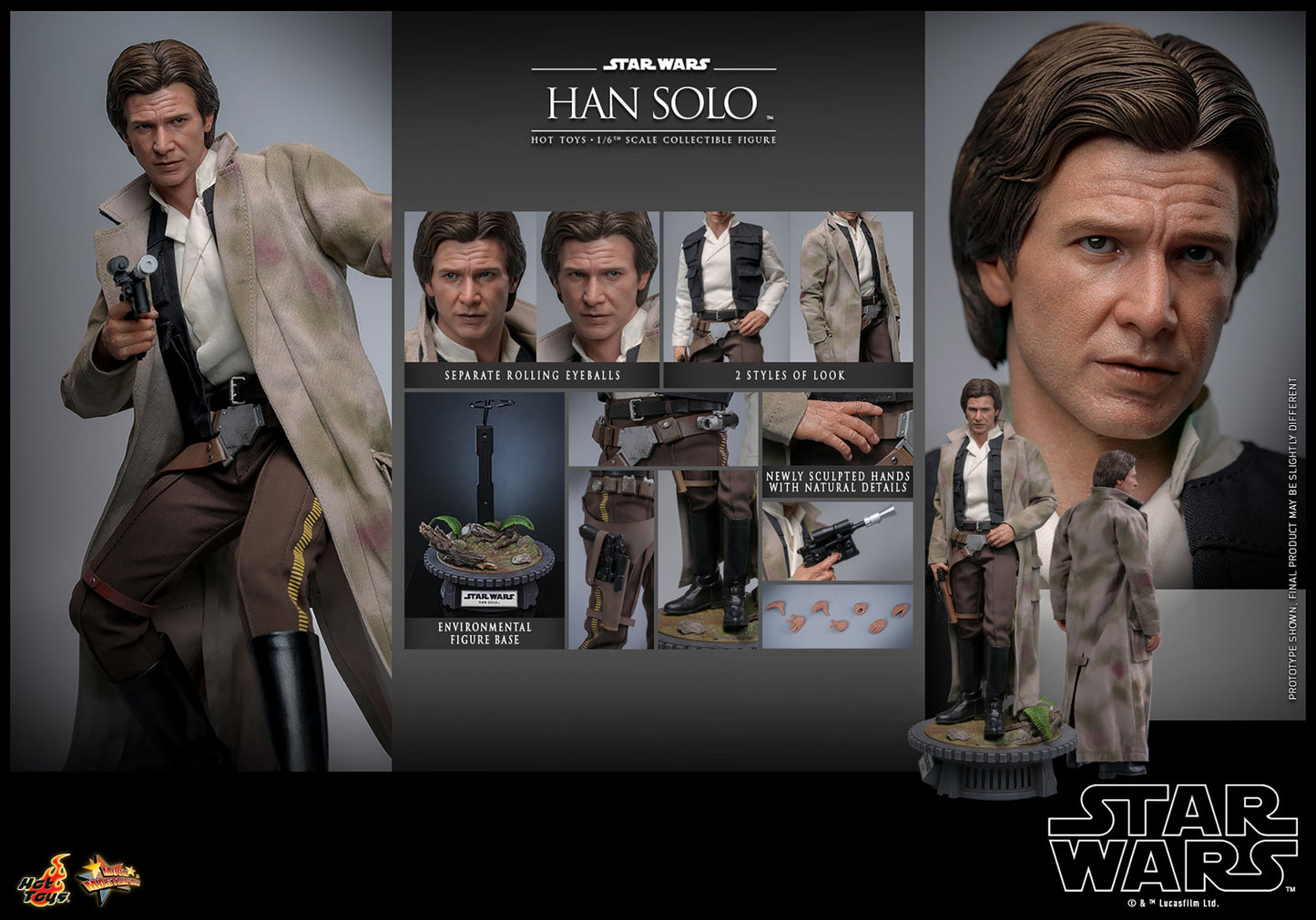 Star Wars Return of the Jedi Han Solo Sixth Scale Figure by Hot Toys