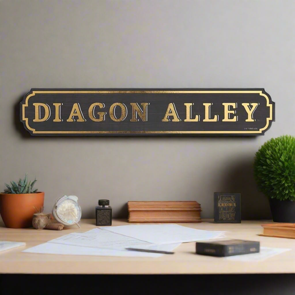 Harry Potter Diagon Alley Sign 16" x 3" Wood Novelty Wall Sign