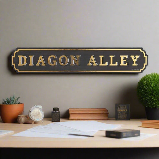 Harry Potter Diagon Alley Sign 16" x 3" Wood Novelty Wall Sign