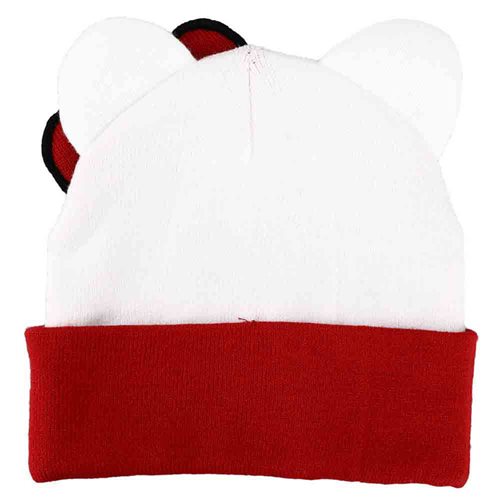 Hello Kitty Face (With Ears & Bow) Embroidered Cuff Beanie Hat