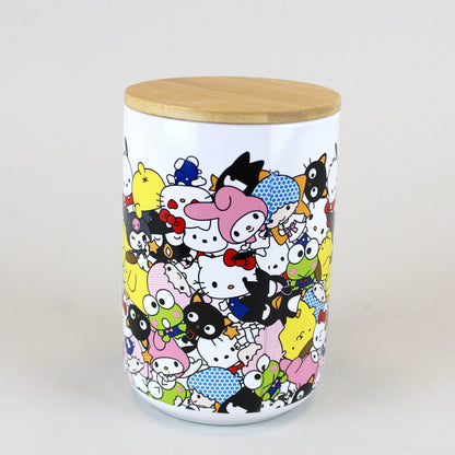 Hello Kitty & Friends (Sanrio) Ceramic Snack Jar with Bamboo Lid