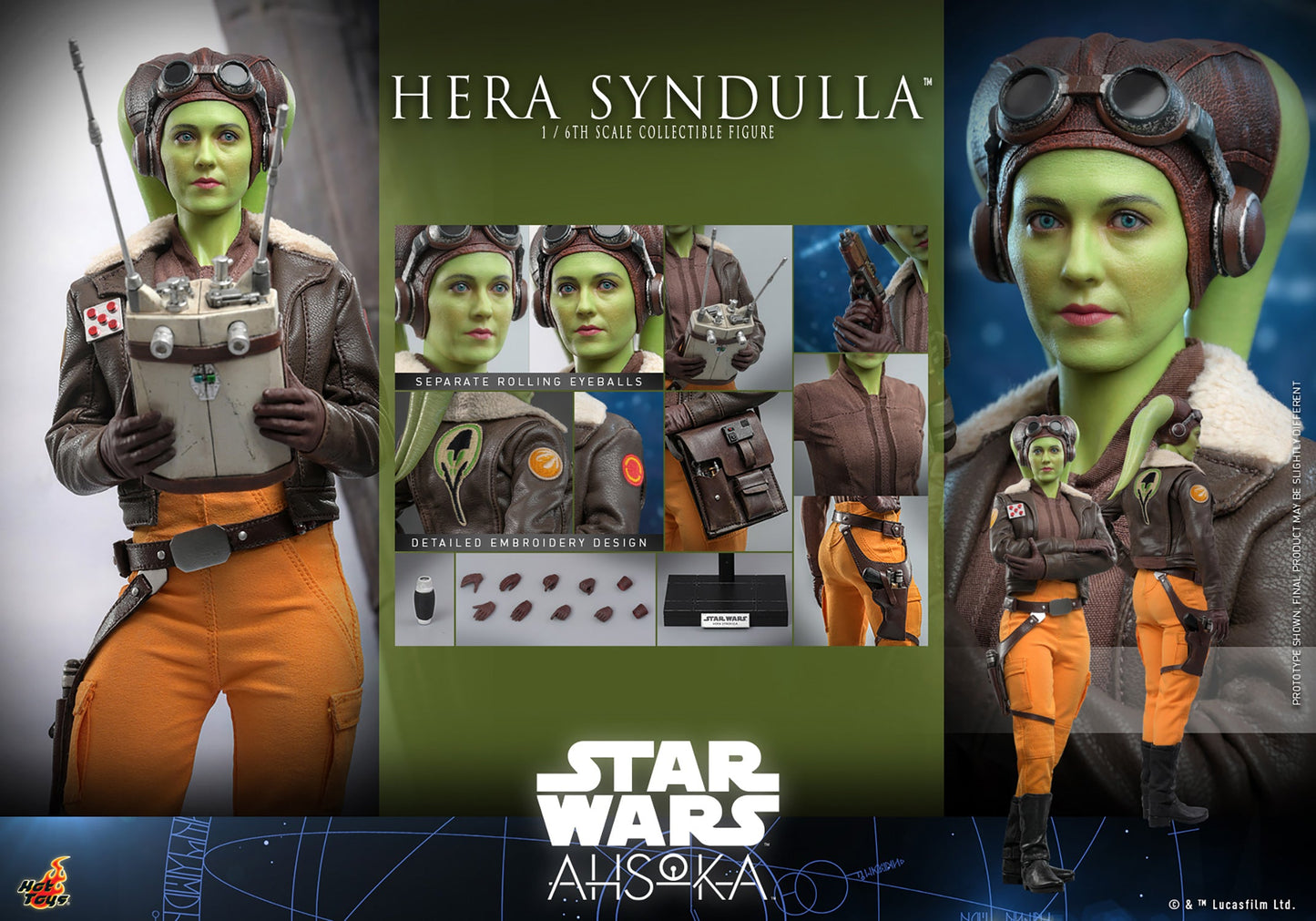 Star Wars Ahsoka Hera Syndulla Sixth Scale Figure by Hot Toys