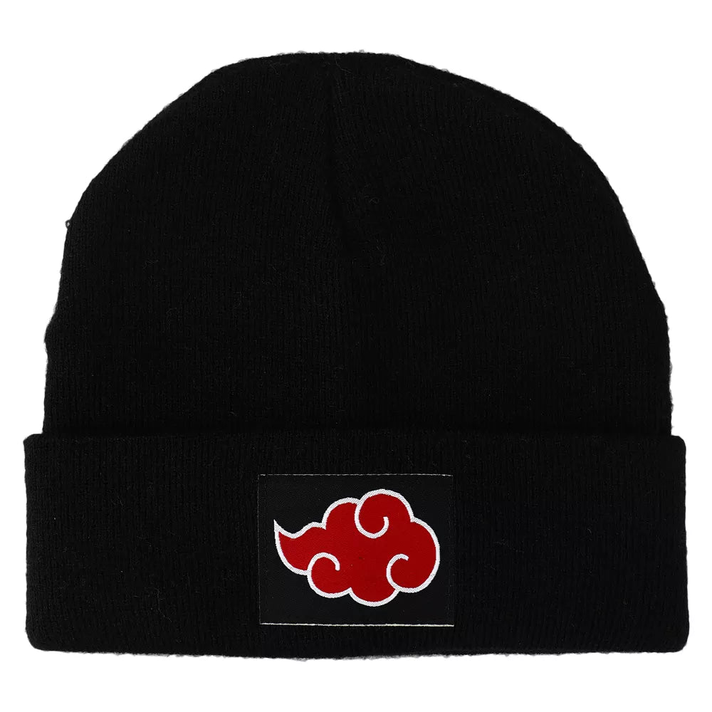 Naruto Shippuden Hidden Leaf Village &amp; Akatsuki Clan Cuff Beanie Hat Set
