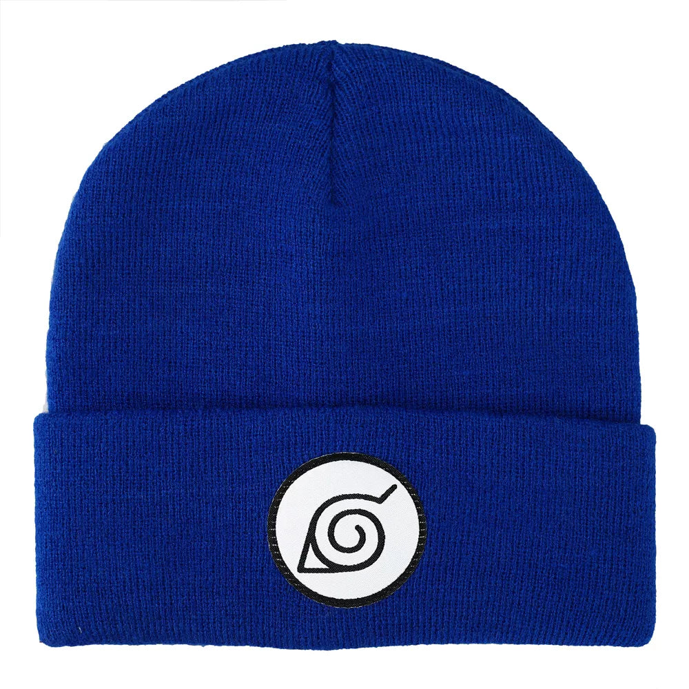Naruto Shippuden Hidden Leaf Village &amp; Akatsuki Clan Cuff Beanie Hat Set
