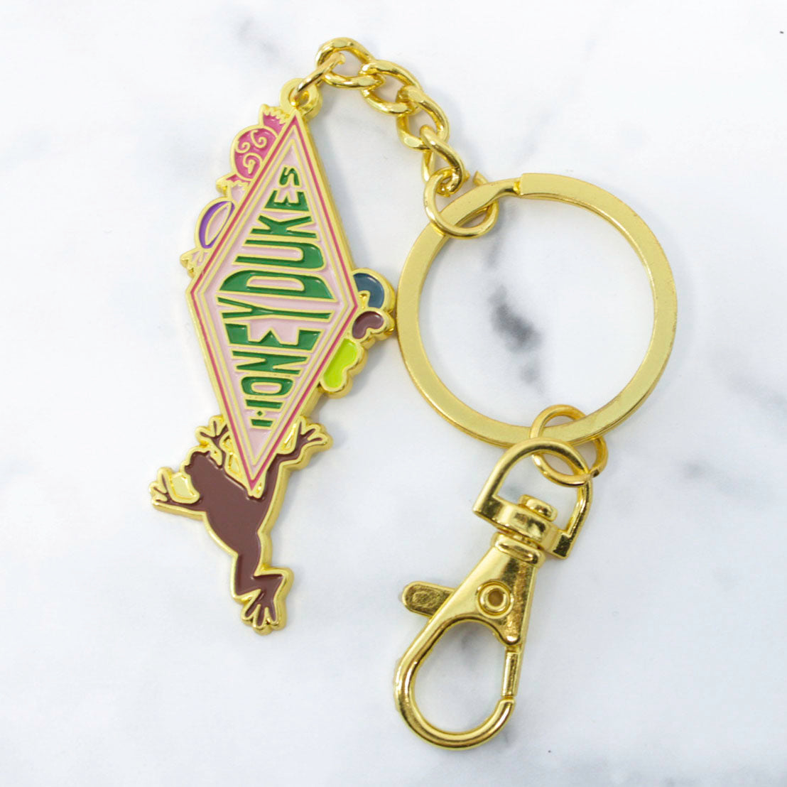 Honeydukes Sweet Shop Chocolate Frog (Harry Potter) Logo Keychain