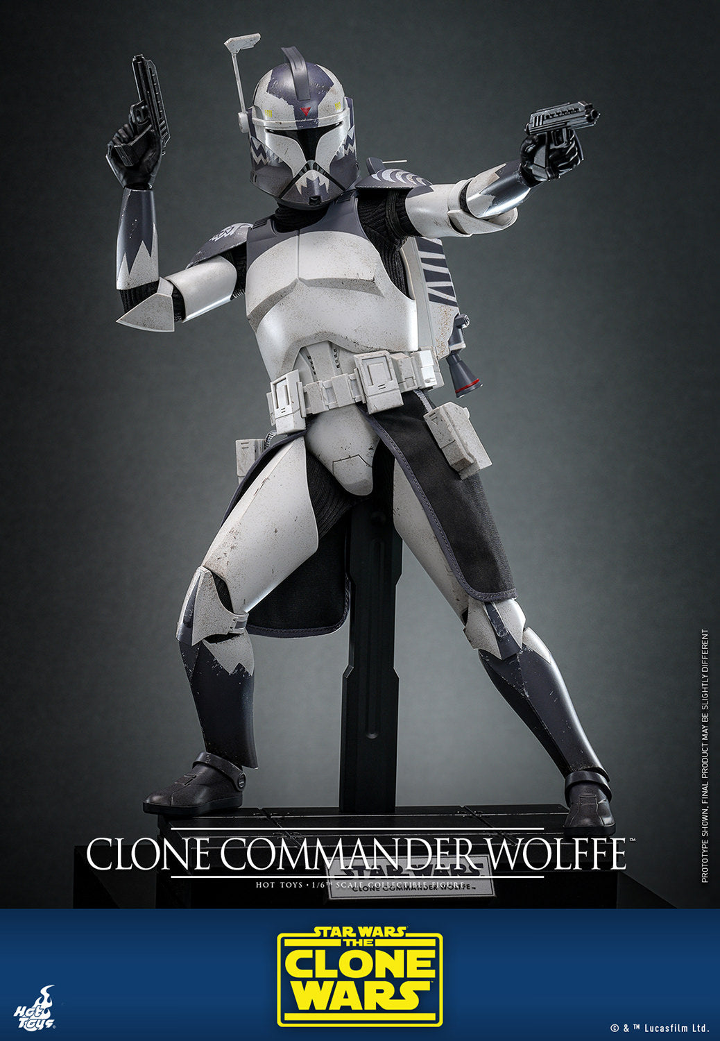 Star Wars The Clone Wars Clone Commander Wolffe Sixth Scale Figure by Hot Toys