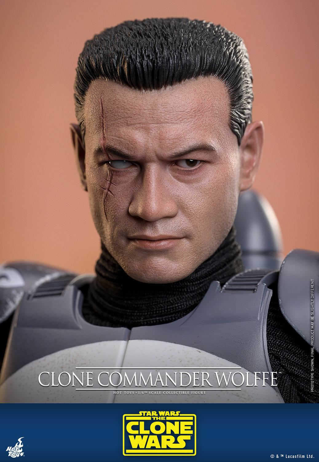 Star Wars The Clone Wars Clone Commander Wolffe Sixth Scale Figure by Hot Toys