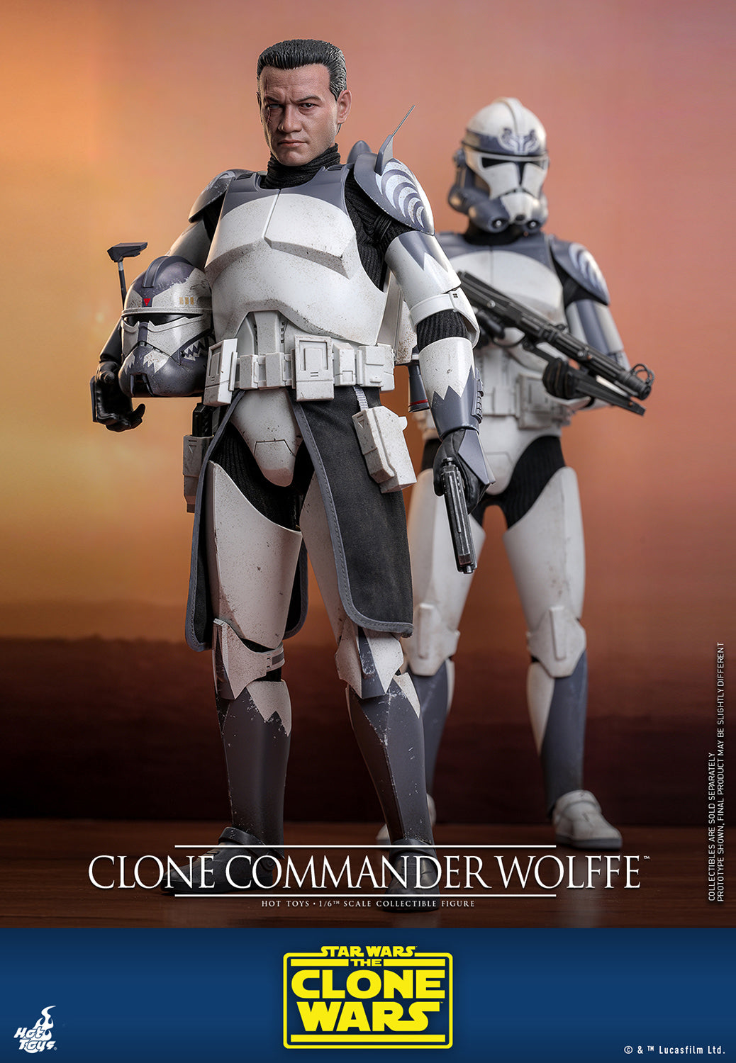 Star Wars The Clone Wars Clone Commander Wolffe Sixth Scale Figure by Hot Toys