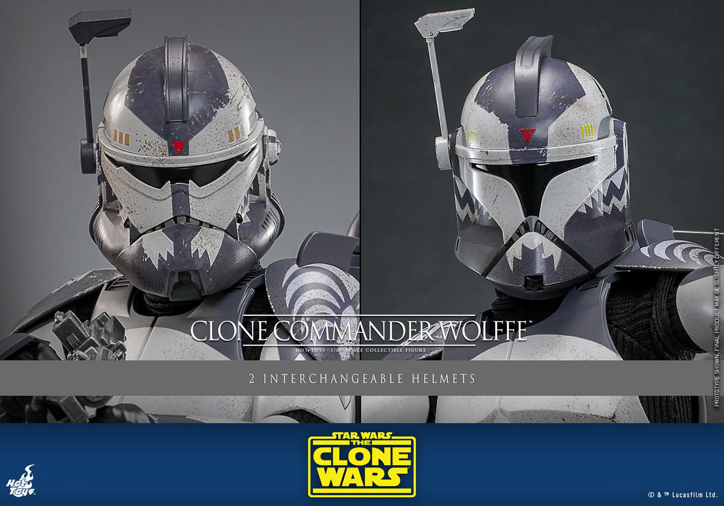 Star Wars The Clone Wars Clone Commander Wolffe Sixth Scale Figure by Hot Toys