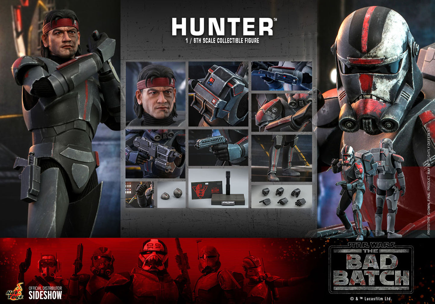 Hunter Star Wars: The Bad Batch Sixth Scale Figure by Hot Toys