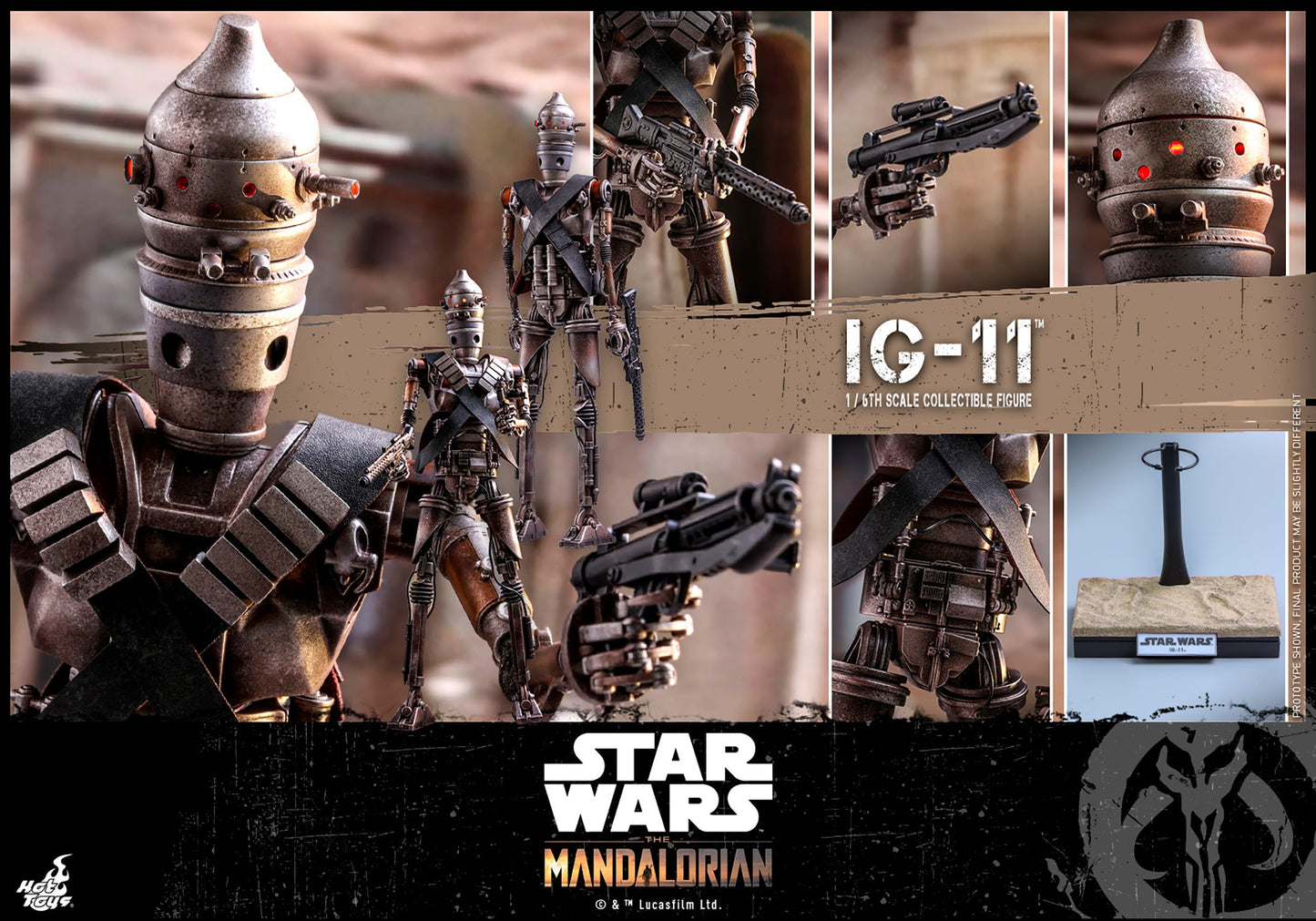 Star Wars The Mandalorian IG-11 Sixth Scale Figure by Hot Toys