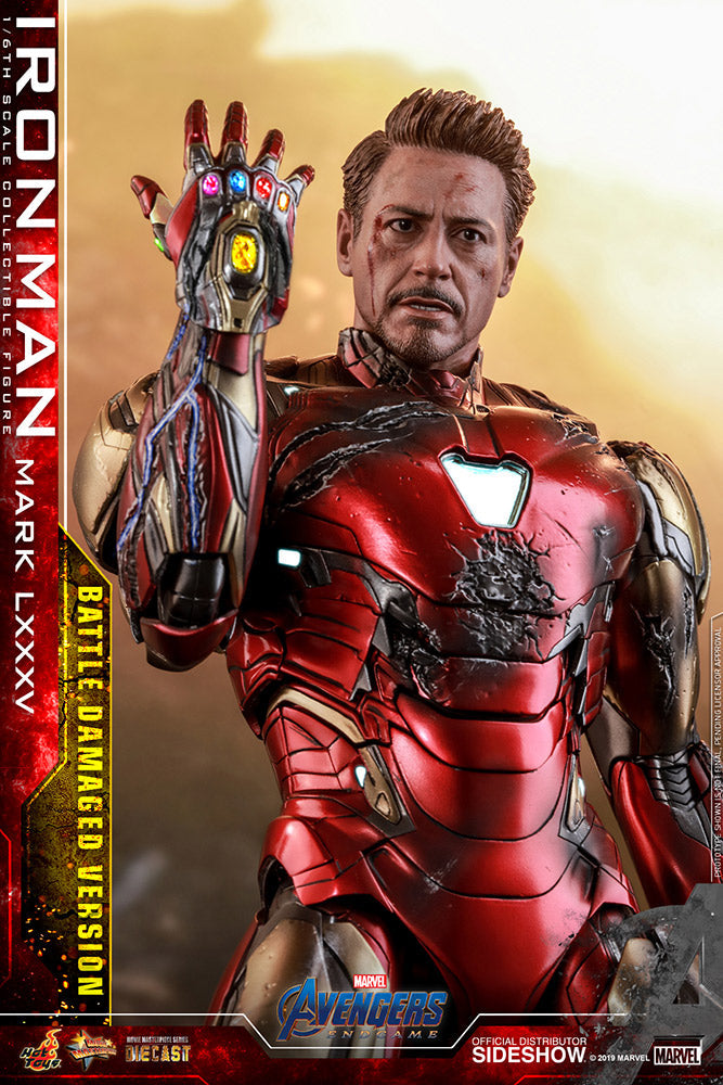 Tony Stark Iron Man Mark LXXXV Avengers: Endgame 1:6 Scale Figure by Hot Toys (Battle Damaged Version)