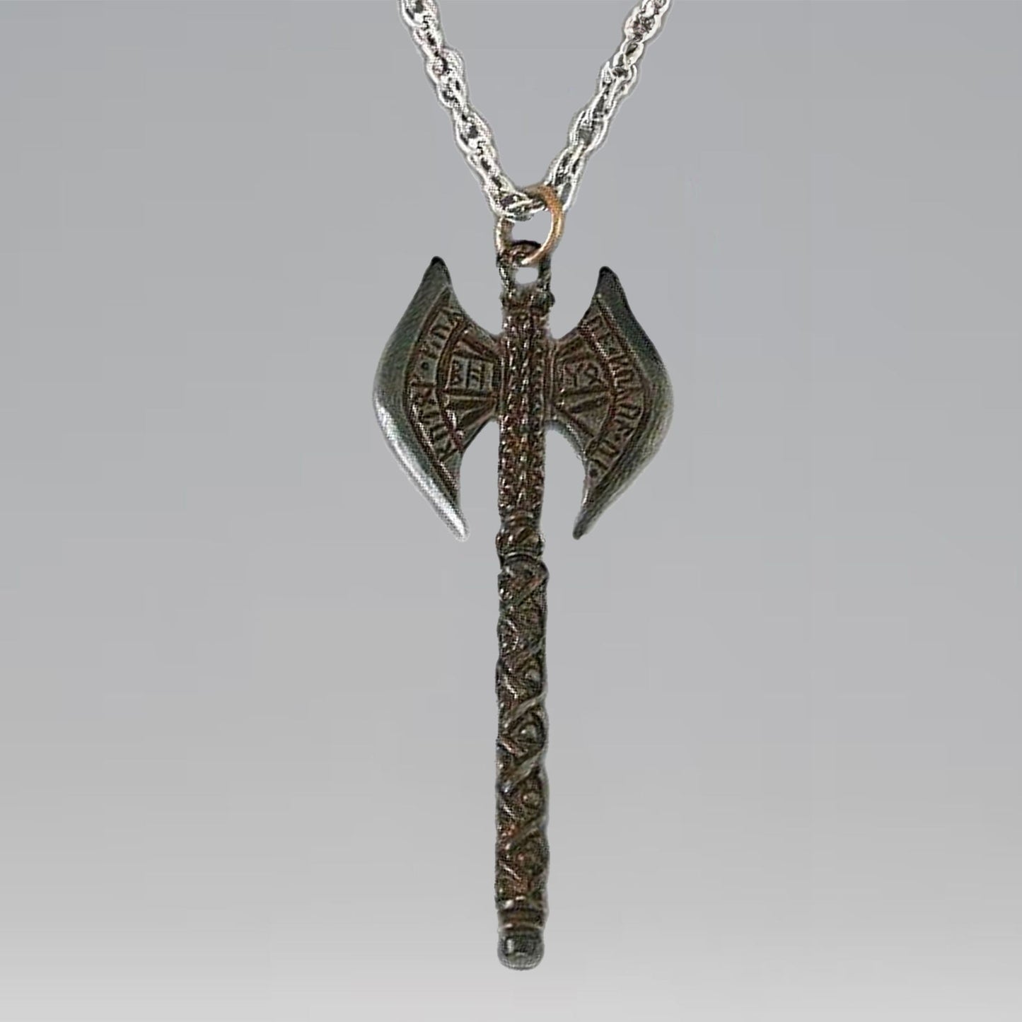 Lord of the Rings Dwarven Battle Axe Bronze Necklace