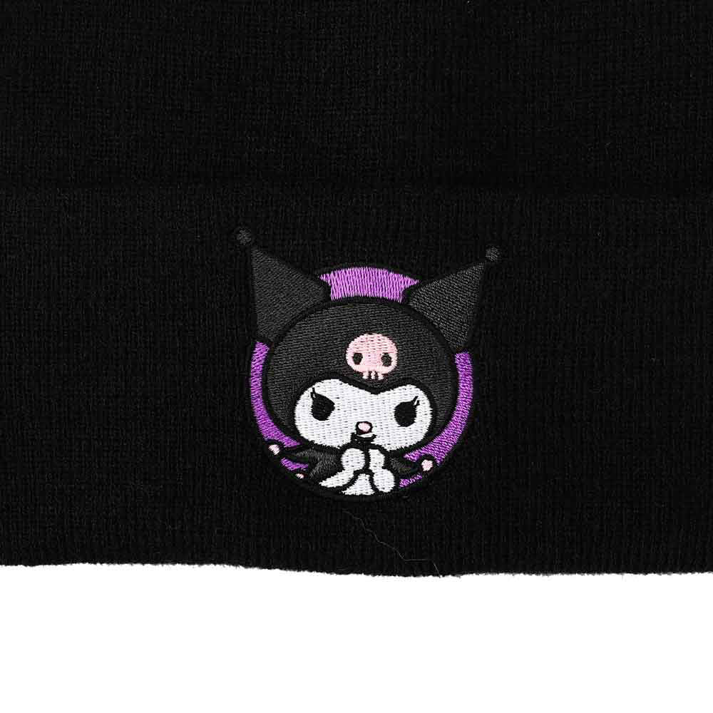 Kuromi Sanrio Hello Kitty &amp; Friends Embroidered Cuff Beanie Hat