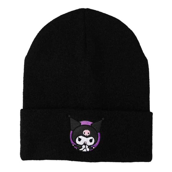 Kuromi Sanrio Hello Kitty &amp; Friends Embroidered Cuff Beanie Hat