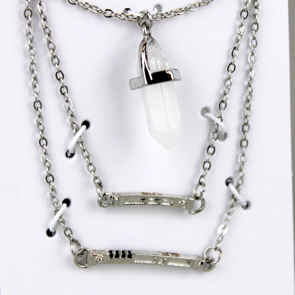 Lightsabers & Kyber Crystal (Star Wars: Ahsoka) Tiered Necklace