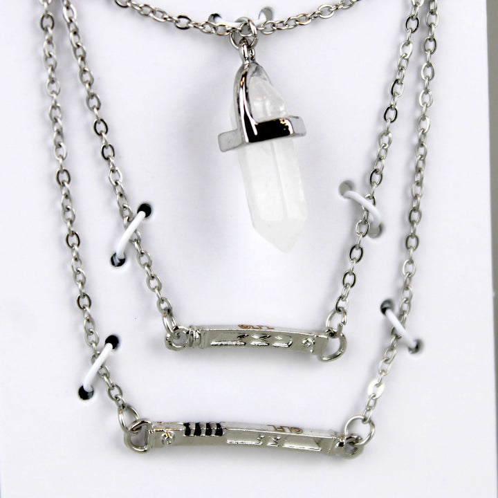Lightsabers &amp; Kyber Crystal (Star Wars: Ahsoka) Tiered Necklace