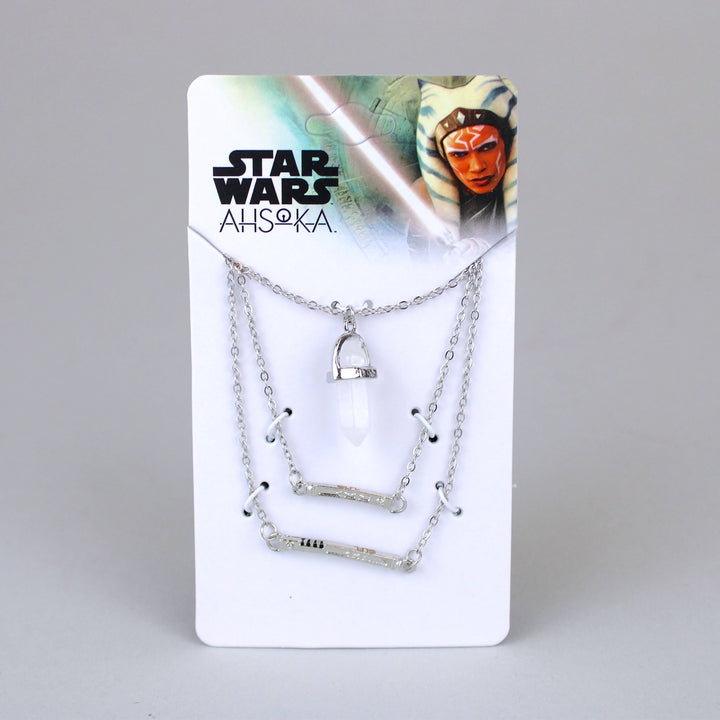 Lightsabers &amp; Kyber Crystal (Star Wars: Ahsoka) Tiered Necklace