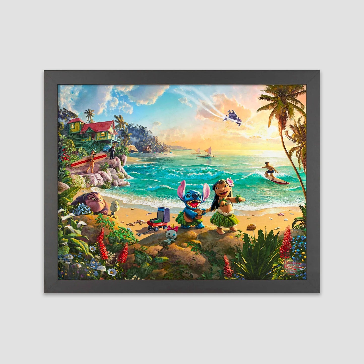 Lilo & Stitch (Disney) Thomas Kinkade Framed Art Print