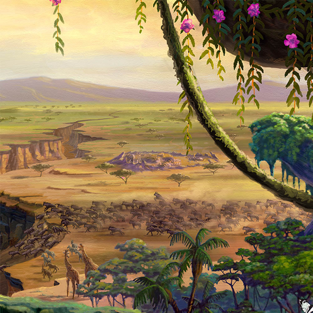 Return to Pride Rock (The Lion King) Disney Thomas Kinkade Framed Art Print
