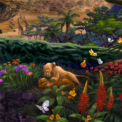 Return to Pride Rock (The Lion King) Disney Thomas Kinkade Framed Art Print