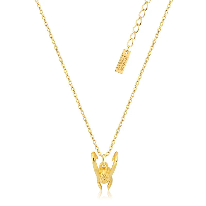 Marvel Loki Helmet 14K Gold Necklace