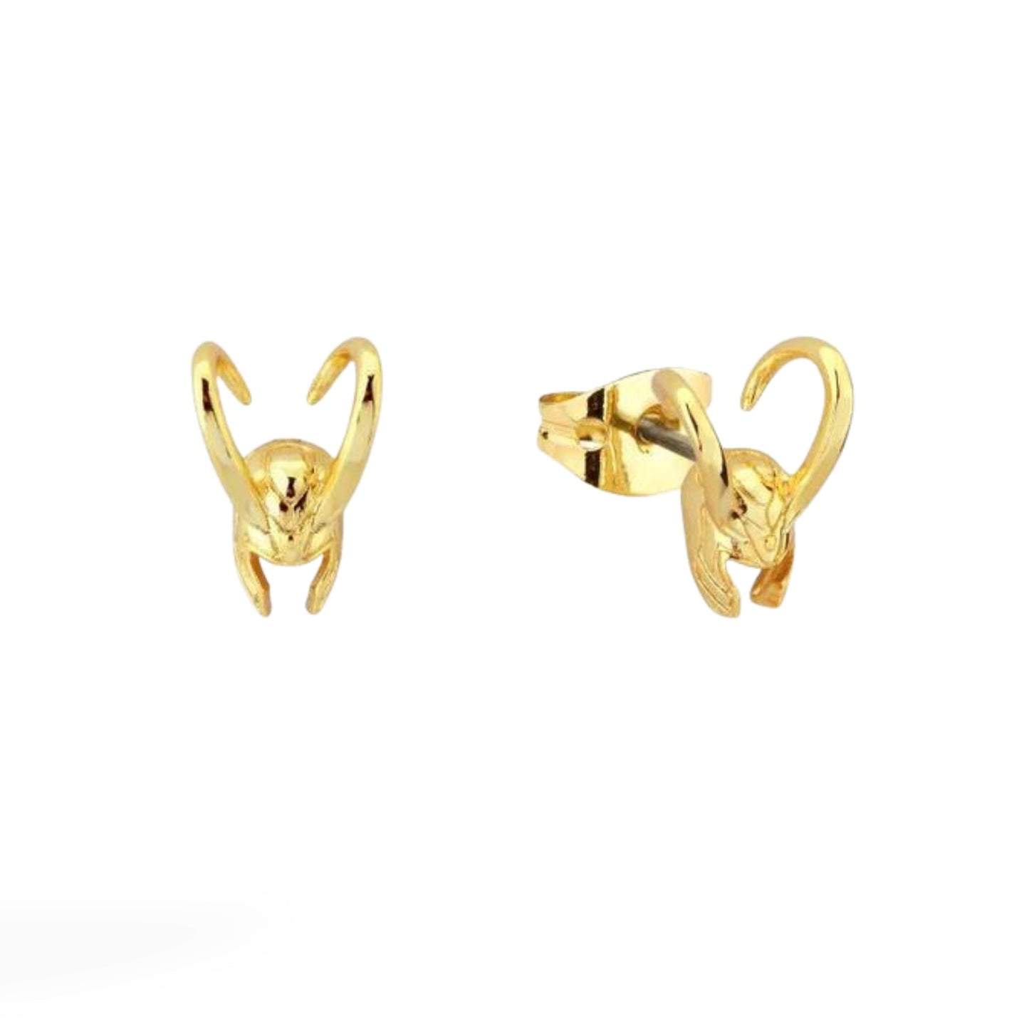 Loki Helmet (Marvel) Precious Metal Stud Earrings