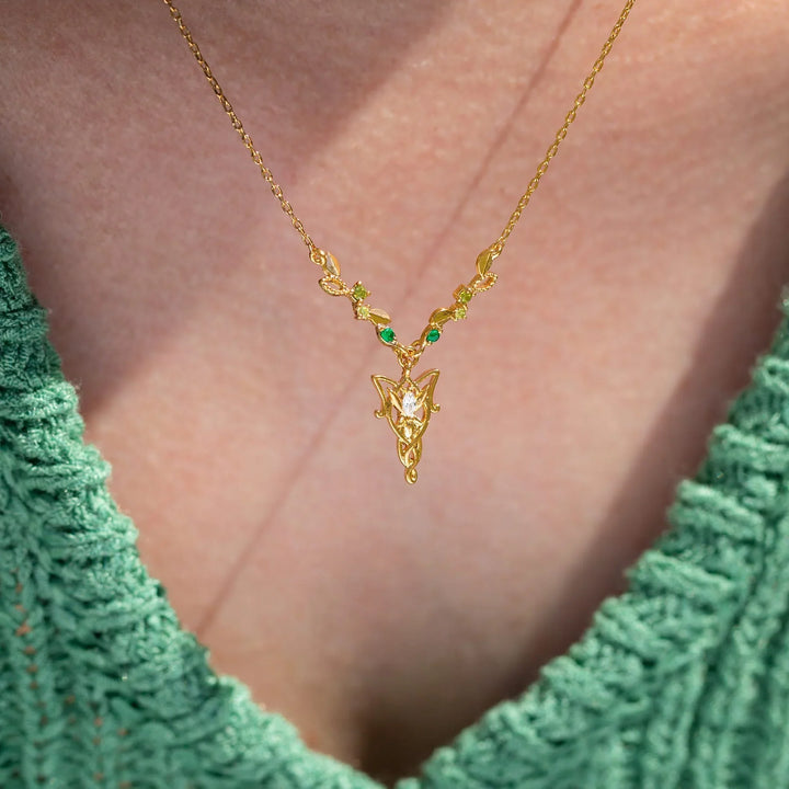 Lord of the Rings: Elven Evenstar Crystal Necklace