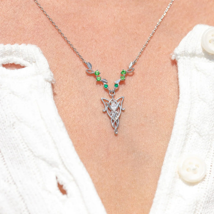 Lord of the Rings: Elven Evenstar Crystal Necklace
